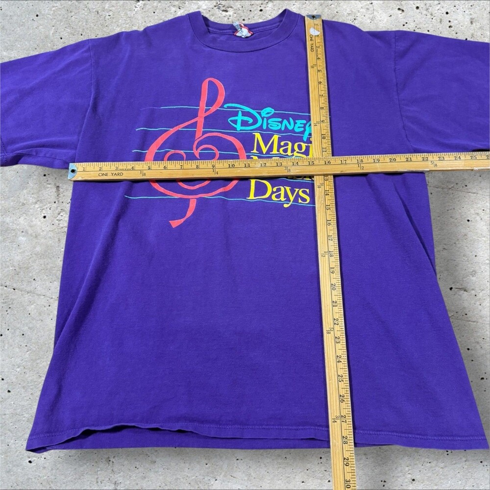Vintage 90s Disney Designs Magic Music Days Shirt XL Made In USA Purple - Picture 8 of 8